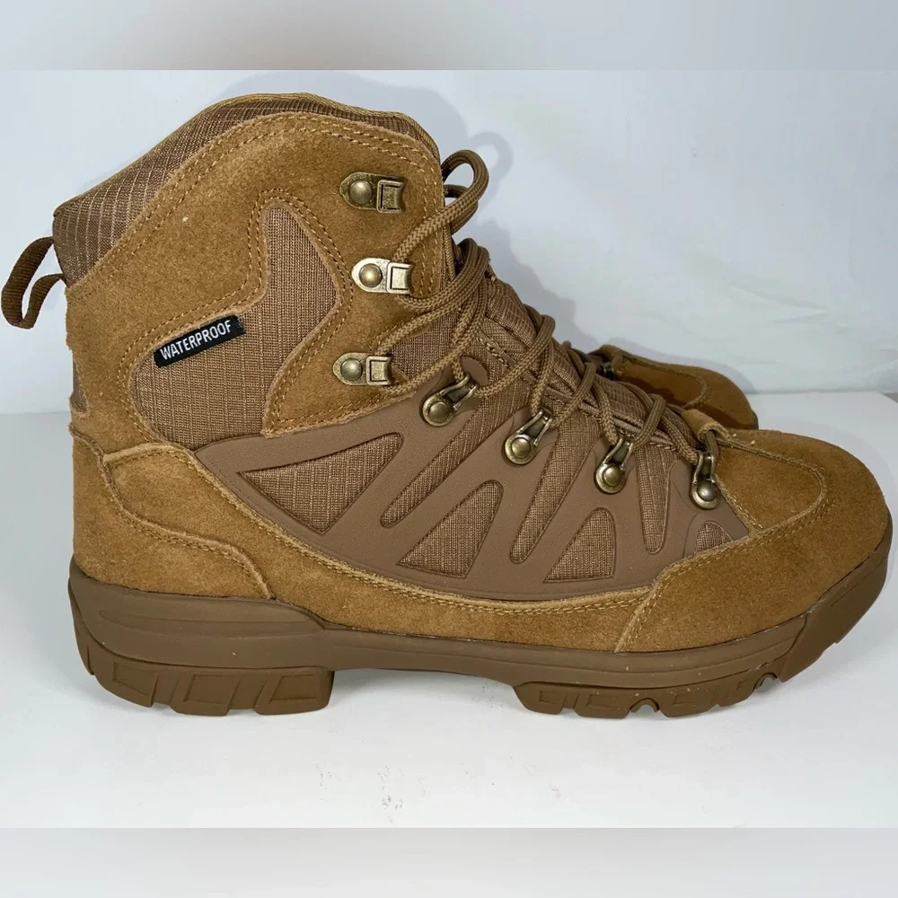 NIB Men’s Free Soldier ACC0022‎ Tactical 6” Waterproof Boots Coyote Brown 11.5